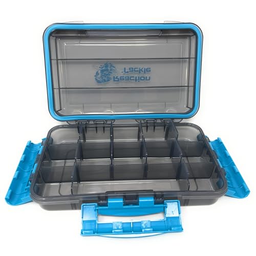 Reaction Tackle Premium Tackle Trays, Water Resistant Fishing Tackle Box Organizers with Triple Clip Closure, Removable Dividers and Clear View Design - 3600 (2-Pack) - size: 3600 (2-Pack)