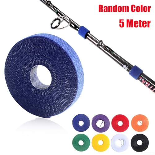 Fishing Rod Wrap Tie, Nylon & Band, Cuttable Binding Strap for Rod Storage Transport，Fishing Pole Fastener Strap, Reusable Securing Band, Adjustable Tie for Casting Fly Rods(3 Meter) - size: 3 Meter