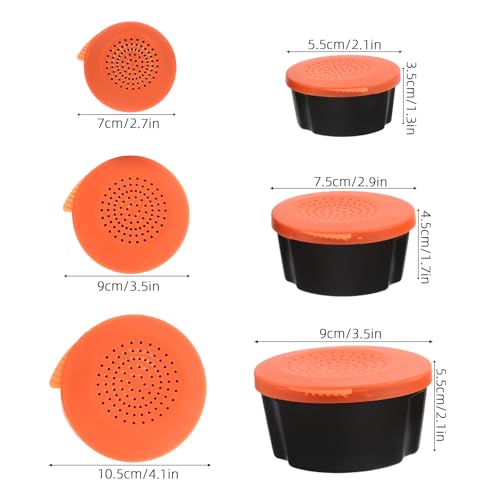 TEHAUX 3pcs Live Bait Case Worm Bait Storage Container Plastic Breathable Worm Holder Box for Fishing Outdoor Use