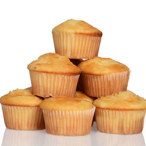 Caperci Standard Natural Cupcake Liners 500 Count, No Smell, Grease-Proof Paper Muffin Liners, Food-grade Baking Cups for Cupcakes, Muffins, Nuts