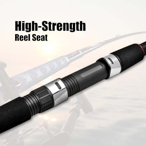 Fiblink Surf Casting Fishing Rod 2-Piece Graphite Travel Baitcasting Fishing Rod - size: Length: 12'