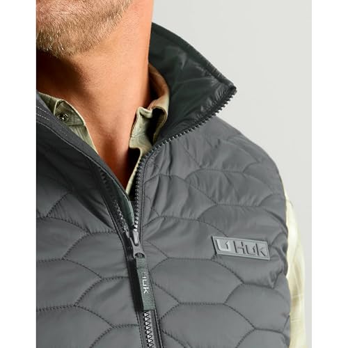 HUK - Men's Scale Vest, DWR Insulated Performance Fishing Vest - color: Night Owl, size: XX-Large