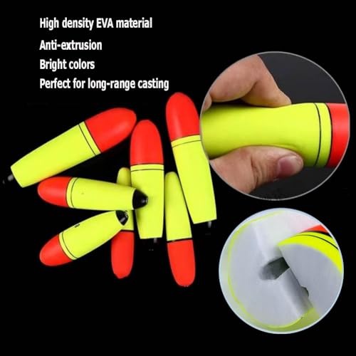 6 pcs Slip Bobbers Floats EVA-Slider-Bobbers Slip Corks Catfish Bobbers Assortment EVA Foam 80g, 50g, 30g,15g - size: 4pcs-80g(2.8oz)
