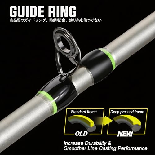 Sougayilang Baitcasting Combo – 8.0:1 Gear Ratio, 18LB Drag, 9+1 Bearings, IM7 Graphite 2-Piece M/MH Rod, EVA Handle, Camo Finish for Topwater Bass, Pike, Walleye - style: Cast-6'10''-left Handle-m
