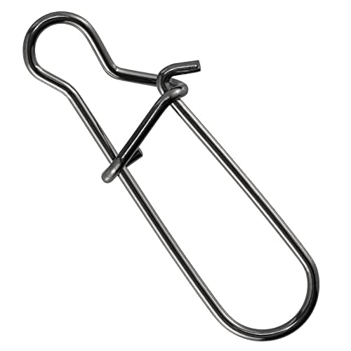 Dr.Fish 100 Pack Duo Lock Fishing Snaps Stainless Steel 26-220LB Lure Snaps Freshwater Saltwater Quick Change Speed Fishing Line Weights Clips - size: #0-26LB-100 Pack