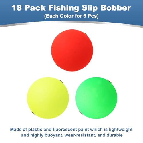 PATIKIL Fishing Bobbers Floats, Fishing Rig Float Round Slip Responsive Pompano Floats Buoy Rig Stoppers - size: 0.7 Inch
