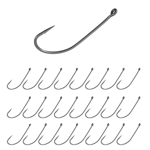 Reaction Tackle Neko Hooks - Weedless Finesse Fishing Hooks for Bass - High Carbon Steel Wacky and Neko Rig Hooks for Soft Plastic Worms (25-Pack) - size: #2 Standard