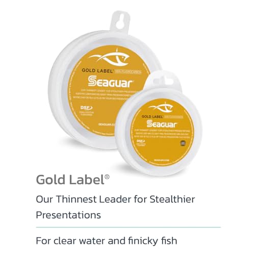 Seaguar Gold Label Fresh & Saltwater Fishing Leader Line, 100% Fluorocarbon - size: 6lb/25yds