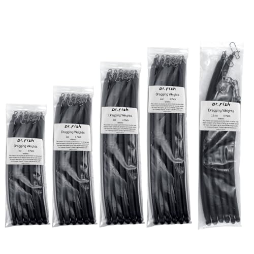 Dr.Fish 6 Pack Dragging Weights for Catfishing, Drifting Weight Freshwater Fishing Sinkers Bottom Search Slip Stick Trolling Catfish Tackle Gear - size: 2oz-6 Pack