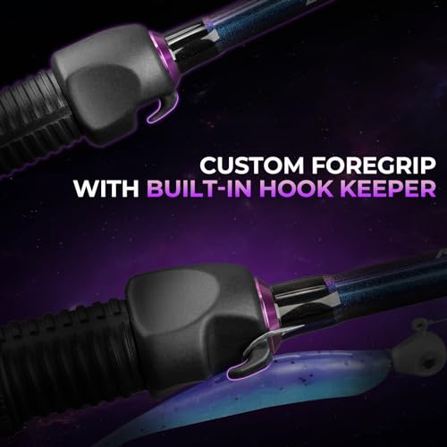 KastKing Royale Legend Pro Technique Bass Fishing Rods, KastFlex IM7 Graphite Blanks, 2-Piece Rod with Extra Tip, SlipLock Technology Handles, PTS Power Transition System, Built-in Hook Keeper - size: 6'8"- M Fast- JerkBait(2 Pcs+ Extra Tip), style: Cast