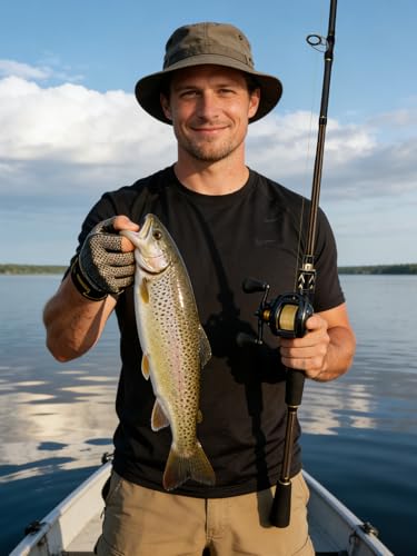 Jenseits Carbon Fiber Fishing Rod Series (6-12 Ft), Spinning & Casting Rods with Stainless Steel Ceramic Guides, Fast Action Fishing Pole for Bass, Trout, Walleye & Surf Fishing - size: 6'0"-Medium Light-Fast-Black