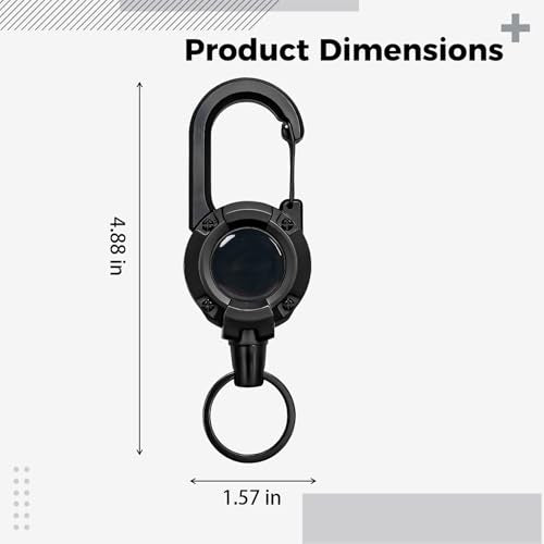 Heavy Duty Retractor Set, 3 Steel Wire Lanyards, Gear Keeper, Keychain & Clip