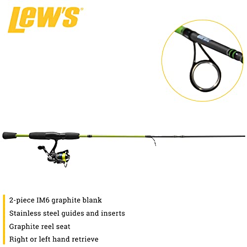 Lew's Crappie Thunder Spinning Reel and Fishing Rod Combo, 2-Piece IM6 Graphite Blank, Right or Left-Hand Retrieve - style: 7'0"