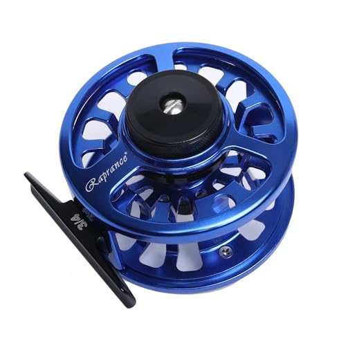 Raprance Fly Fishing Reel,CNC-Machined Aluminum Alloy Fly Reel Large Arbor Fly Reel, 3/4, 5/6, 7/8 wt Blue - size: 3/4wt