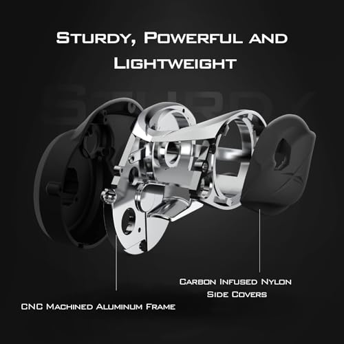 KastKing Speed Demon Elite Fishing Reel, World's Fastest 10.5:1 Gear Ratio/Deadbolt Baitcasting Reel, 10+1 Shielded Stainless Steel BB, CNC Lightweight Aluminum Frame, Available in Skipping Version - color: Deadbolt- No Drag- 7.4:1- Left