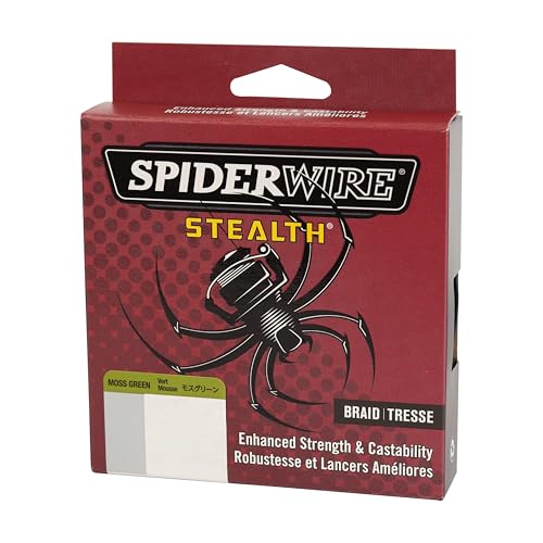 SpiderWire Stealth Braid Fishing Line - color: Moss Green, size: 125yd, style: 20lb Break Strength