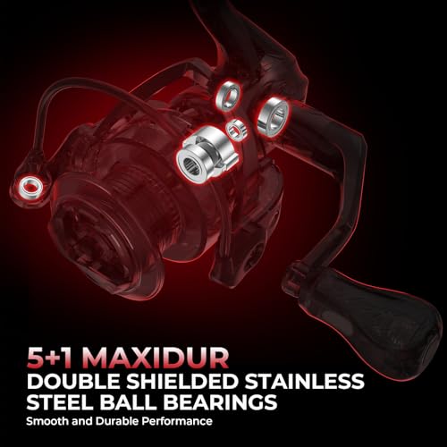 KastKing Royale Legend II Twin Tip Fishing Rod and Reel Combos, Spinning & Casting Combo, IM6 Graphite 2Pc Blanks, Extra Backup Tip Section, Stainless-Steel Guides, KastFlex Technology, EVA Handles - style: Spin: 2000 Reel, 6'9''- M Rod(2 Pcs + Extra Tips