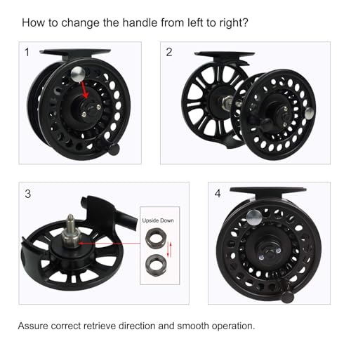 Aventik HVCE Graphite Fly Reel Center Drag System Classic III Graphite 3/4, 5/6, 7/8wt Large Arbor Freshwater Fly Fishing Reels - size: 7/8, style: With Extra Spool
