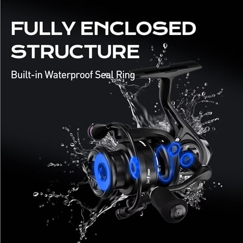 Handing M1 Pro Saltwater Spinning Reel, Freshwater & Saltwater Fishing Reel, Sealed Water-Resistant Design, Up to 33 lbs Max Drag Power, CNC Aluminum Spool & Handle, 9+1 Stainless Steel Bearings - size: Size 3000