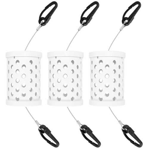 Seal Proof Bait Cage Rigid PVC Tubing with Quick Release Clips High Capacity Bait Box Holders for Crab Traps