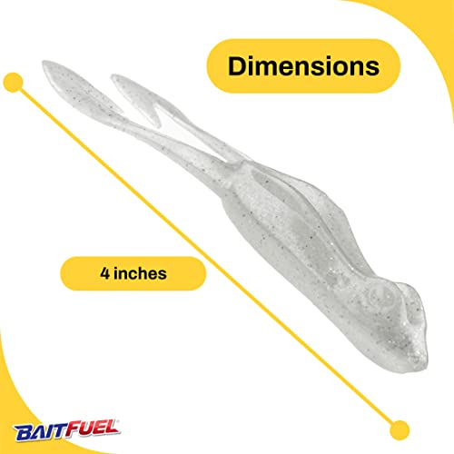 BAITFUEL BF Toad Infused with Supercharged X55 Formula Gel: Fish Scent Technology with Powerful Attractants|4-Inch, Trash (PN: X85559)