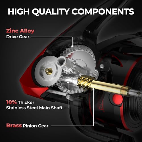 KastKing Sharky Spinning Reel – 5.2:1 & 6.2:1 Gear Ratios, Carbon Fiber Drag 33–39.5LB, 10+1 Stainless Bearings, Lightweight Nylitech Body, Oversize Shaft, for Saltwater & Freshwater - color: 5.2:1-Sharky III, size: 5000