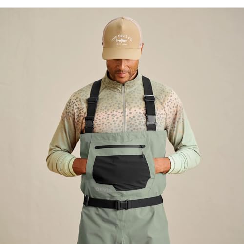 Orvis Men's Clearwater Bootfoot Wader Felt | 30K/8K Rating, Convertible Fit & Smart Storage, Lightweight 4-Layer Waterproof Breathable Fabric - size: Medium Long