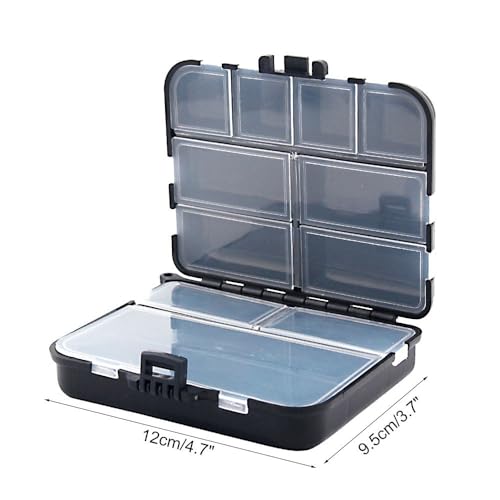 DONGKER Fishing Tackle Box,Adjustable Tackle Storage Organizer Box Double Sided Waterproof with Carrying Strap for Fishing