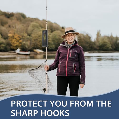 Fishing Lure Covers, 6 Pack Fishing Lure Wraps, PVC Leather Fishing Hook Covers Guard Bait Storage Protector Glove to Keep Fishermen Fishing Safe - size: S, 3.1 * 5.5IN for 2-4in Lures