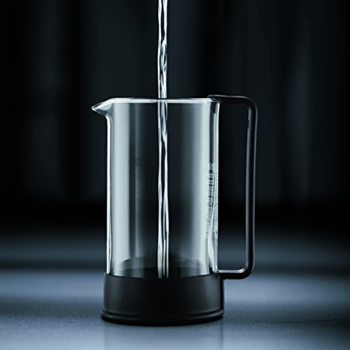Bodum 34oz Brazil French Press Coffee Maker, High-Heat Borosilicate Glass, Black - Made in Portugal