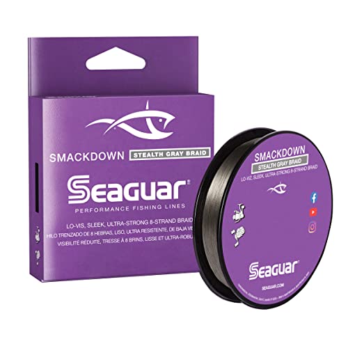 Seaguar Smackdown Low Visibility Braided Fishing Line, Stealth Gray, Multiple Sizes - size: 20lbs/300yds