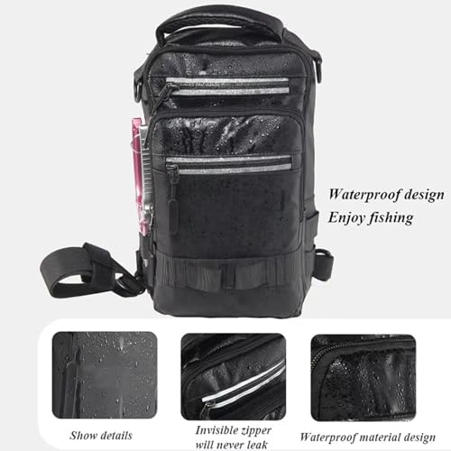 Fishing Back Pack Multifunctional Tackle Backpack | Sling Lightweight Fishing Pack for Men Hiking Hunting