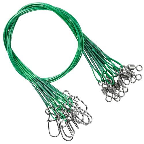 QISHUO Fishing Line Wire Leaders Lures High Strength Fishing Wire Leader Steel Rig Fishing Leaders Stainless Black Nickel - size: Size #2 (7.8in-30lb) 40pcs
