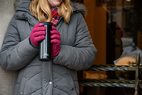 bobble French Coffee Presse, On-The-Go use, Quick Brew, Slim Design, Triple Wall Insulation, 14 oz (Stainless Steel)