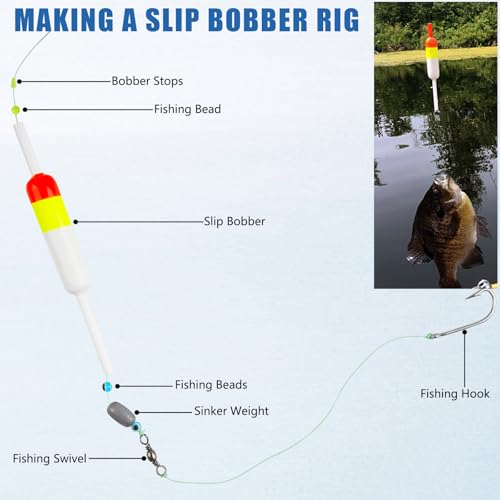 Fishing Bobber Stops, Slip Bobber Stoppers for Fishing Line | Float Bobber Stop String Knots with Beads - style: 50pcs