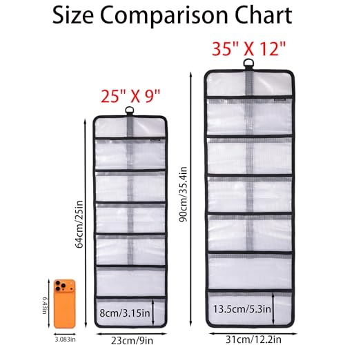 Roll Up Fishing Lure Wraps Set-Durable Lure Bag 6 Pocket PVC Protective Cover Saltwater Hook Covers Fabric Lure Protector Trolling Lure Tackle Box - color: Clear 2-pack, size: 35" X 12"