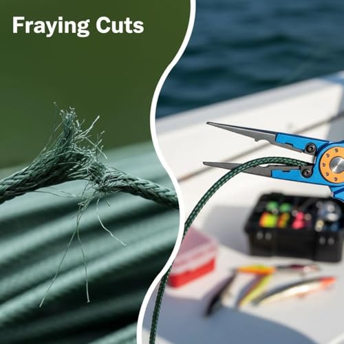 Aluminum Fishing Pliers with Cutters, Sawtooth Jaws, Lanyard and Sheath, 7.9 X 2 X 0.4 in / 20 X 5 X 1 Cm, Classic Blue
