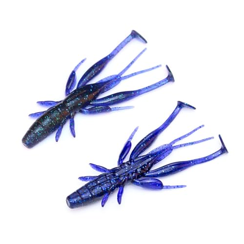 8pcs Soft Crawfish Baits Artificial Baits Floating Shrimp Lobster Baits Crayfishs Lure Swimbait Elastic Simulation Baits - color: A