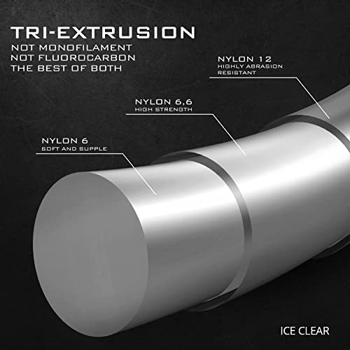 KastKing TriPolymer Advanced Monofilament Fishing Line, Low Light Refraction, Super Smooth, Highly Abrasion Resistant, Triple Cross Head Extrusion Process Fishing Line - color: ICE CLEAR, size: 4LB-300Yds