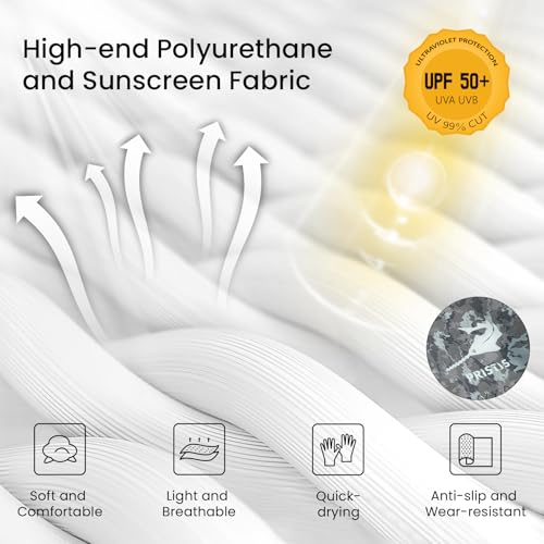 Pristis Half-Finger Fishing Gloves, UPF 50+ Breathable Quick Drying Fingerless Sun Gloves for Women Men, Fly Fishing Hunting Paddling Sailing Kayaking Hiking Canoeing Cycling - color: Wasteland CAMO, size: L - XL