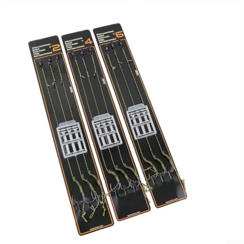Pre-Tied Carp Hair Rigs Featuring Curved Barb Hooks, Stainless Steel Construction for Floating Baits, Complete with Rig Stops and Swivels(1pack #4) - color: 1pack #4