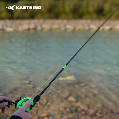 KastKing Zephyr Dual Tip Fishing Rod, Lightweight KastFlex IM6 Graphite Spinning & Casting Rod with Zirconium Oxide Ring Guides, Hook Keeper, EVA Grip, PTS Power Transition System - size: 7'4"-MH/H-Fast(2 Pcs+ Extra Tip), style: Casting