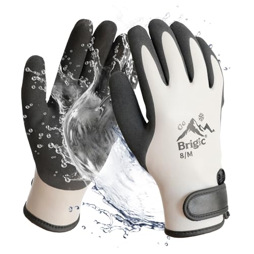 Waterproof Weatherproof Winter Work Gloves, Gray, Ideal for Gardening & Outdoor Tasks - size: Large