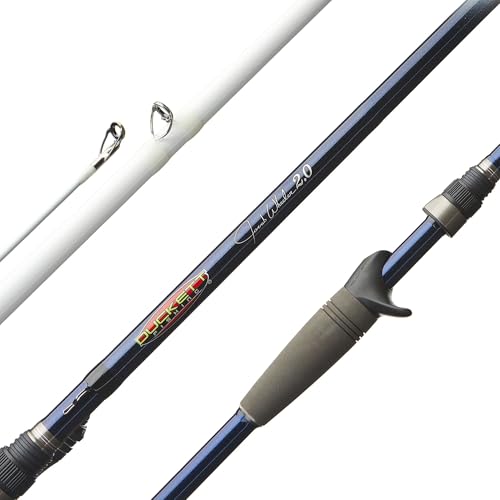 Duckett Fishing Jacob Wheeler Signature 2.0 Casting Rods, Spinning & Crankin' Rods, Pro Angler Designed, Extremely Lightweight & Balanced Sensi-Touch Multi-Modulus Blanks - size: 7'2" Medium Moderate Crankin'