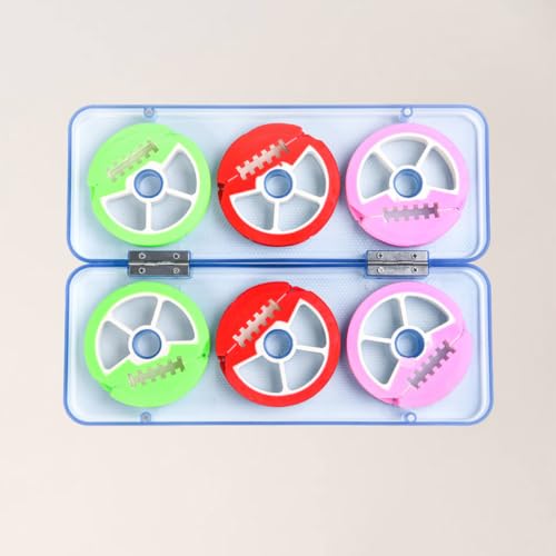 Line Storage Round Spools Shape Silicone Bobbin and Fishing Hard Abs Box Sturdy Fishing Line Holder Random Color