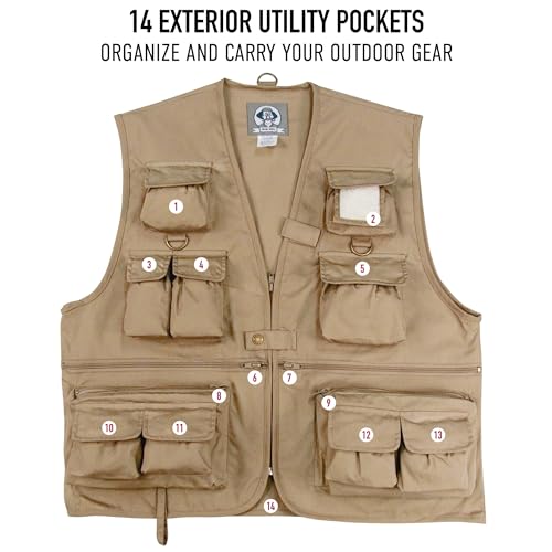 Rothco Uncle Milty Travel Vest - Outdoor Fishing Camping 17 Cargo Pocket Jacket - color: Midnight Navy Blue, size: Small