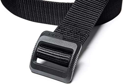 CQR Tactical Belt, Military Style Heavy Duty Belt, Webbing EDC Quick-Release Buckle - color: 2pack Dura Nylon Black/Brown, size: Large