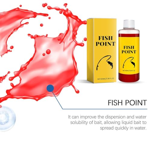 Concentrated Fish Attractant Liquid,Red Worm Liquid Spray,Powerful Fishing Bait Scent Attractant,Fast-Acting Red Worm Bait Additive for Freshwater Fishing,Enhances Scent & Improves Bite Response - color: Yellow