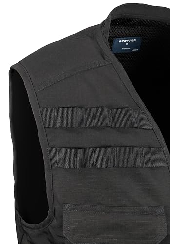 Edgetec Outdoor Utility Vest, Fishing, Hunting, Tactical Ripstop - color: Black, size: XX-Large