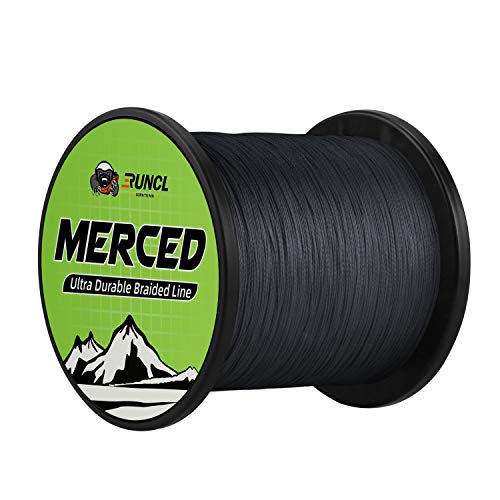 RUNCL Braided Fishing Line Merced, 1000 500 300 Yards Braided Line 4 8 Strands, 6-200LB - Proprietary Weaving Tech, Thin-Coating Tech, Stronger Smoother for Freshwater Saltwater - color: Gray, size: 8lb/300yards (4 Strands)